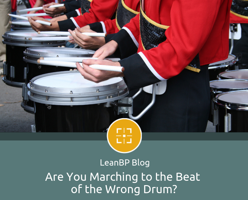 image of drummers in marching band